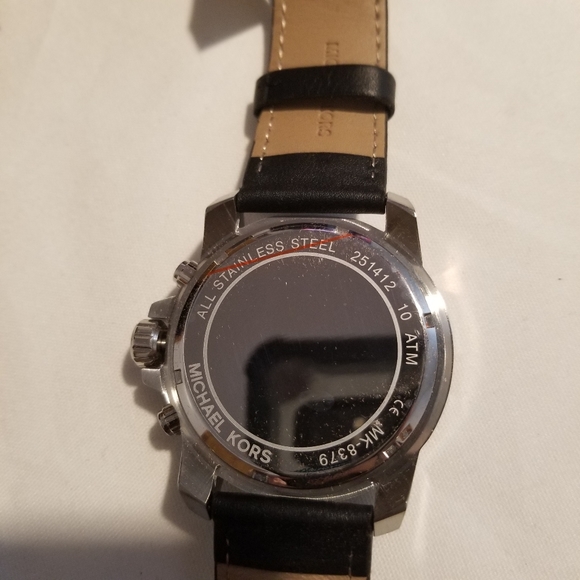 Michael Kors Black Dial Chronograph Leather